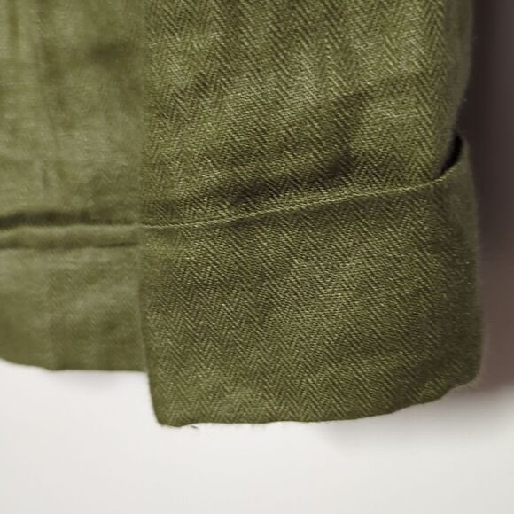 J. Crew Green Linen Bermuda Shorts - Picture 4 of 7